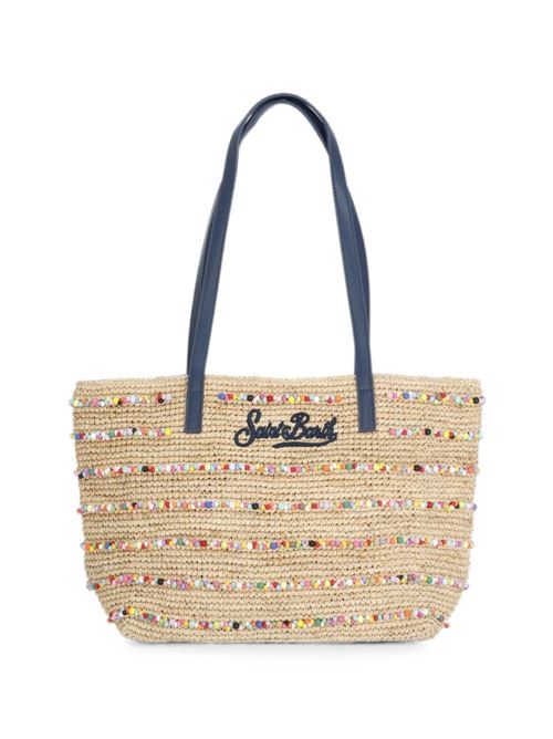 Borsa donna MC2 Saint Barth Raffia City Mid naturale con perline multicolor MC2 SAINT BARTH | RAFFIA city mid00357L